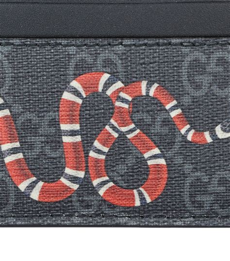 gucci black cardholder folding|gucci card holder with snake.